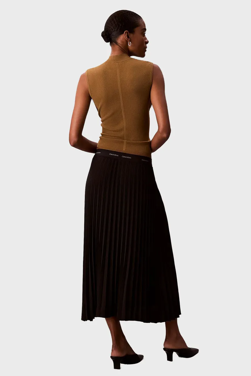Женская черная плиссированная юбка PLEATED 4