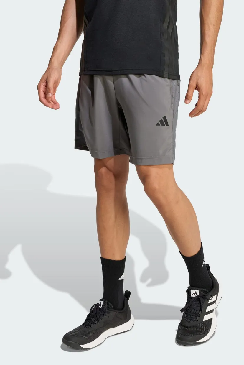 Мужские серые шорты WORKOUT ESSENTIALS BASE WOVEN 1