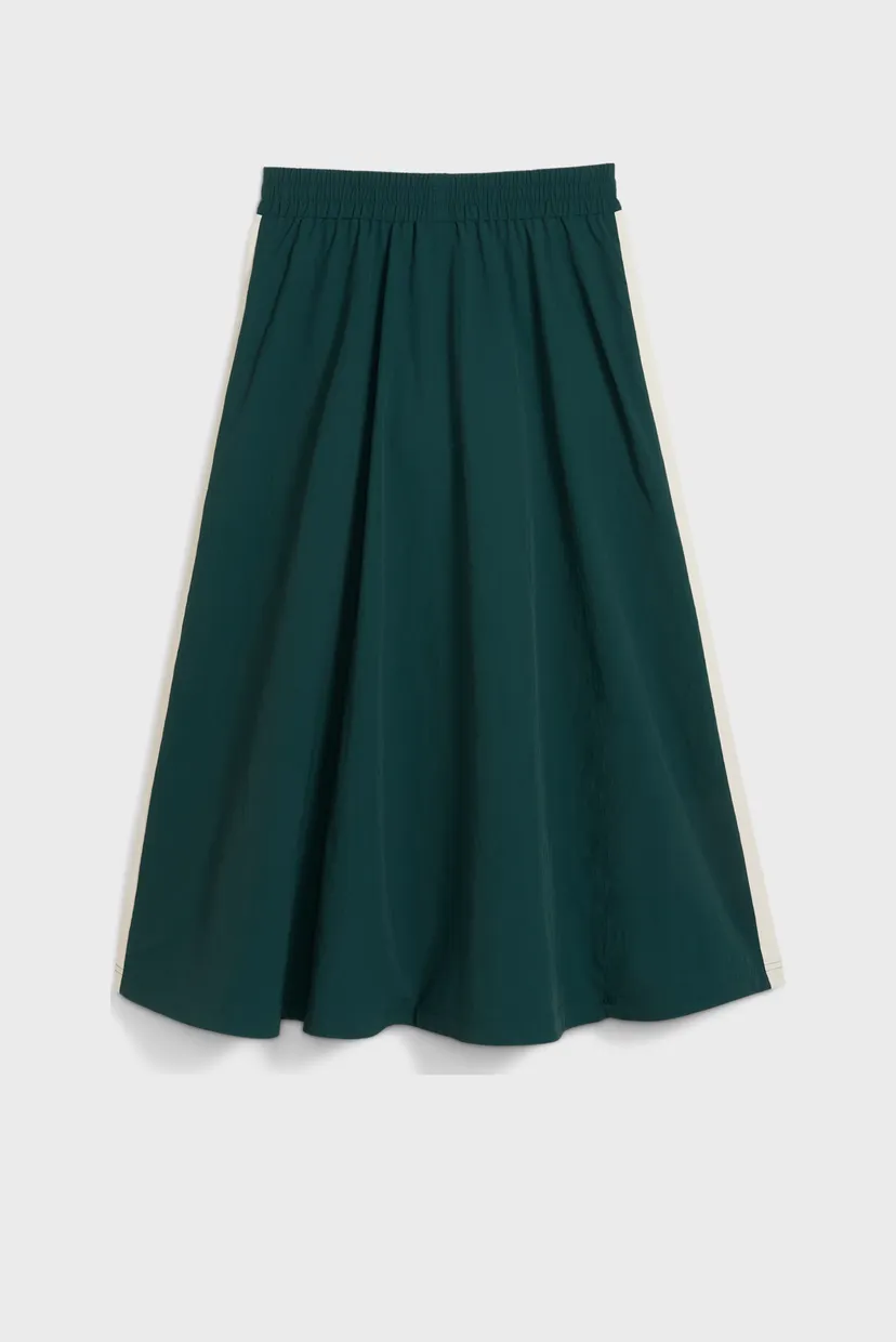 Жіноча темно-зелена спідниця T7 Woven Midi Skirt Women 7