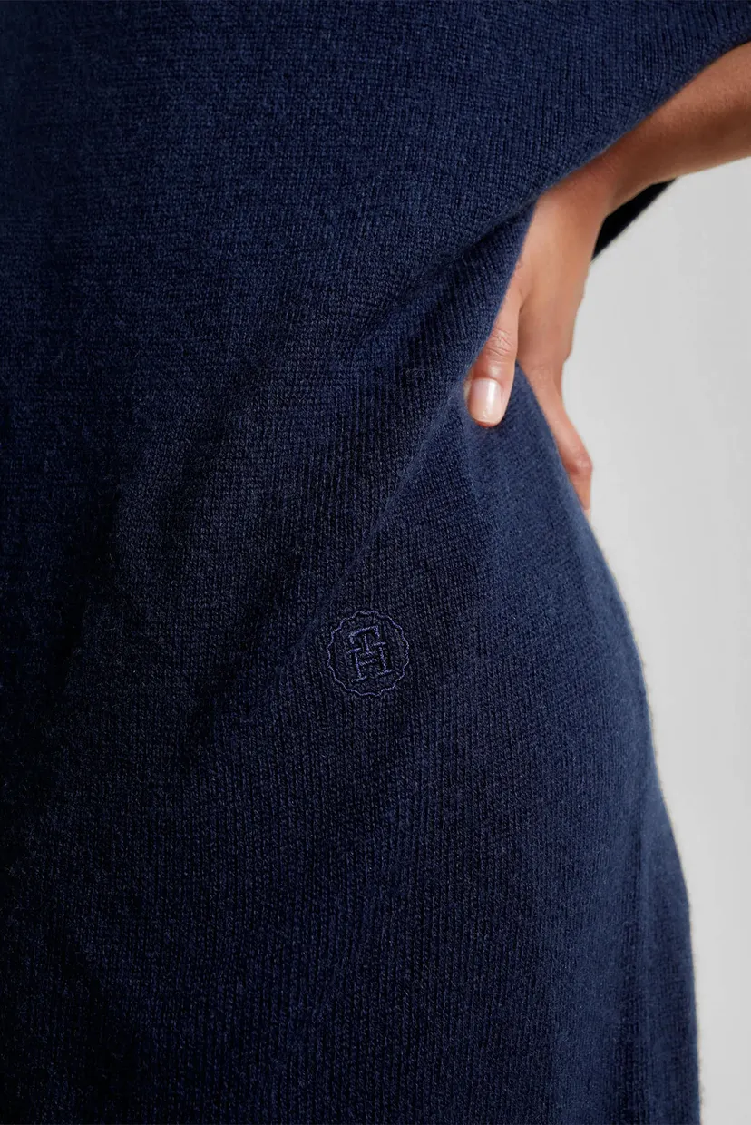 Жіноча темно-синя вовняна сукня SOFT WOOL MIDI 4