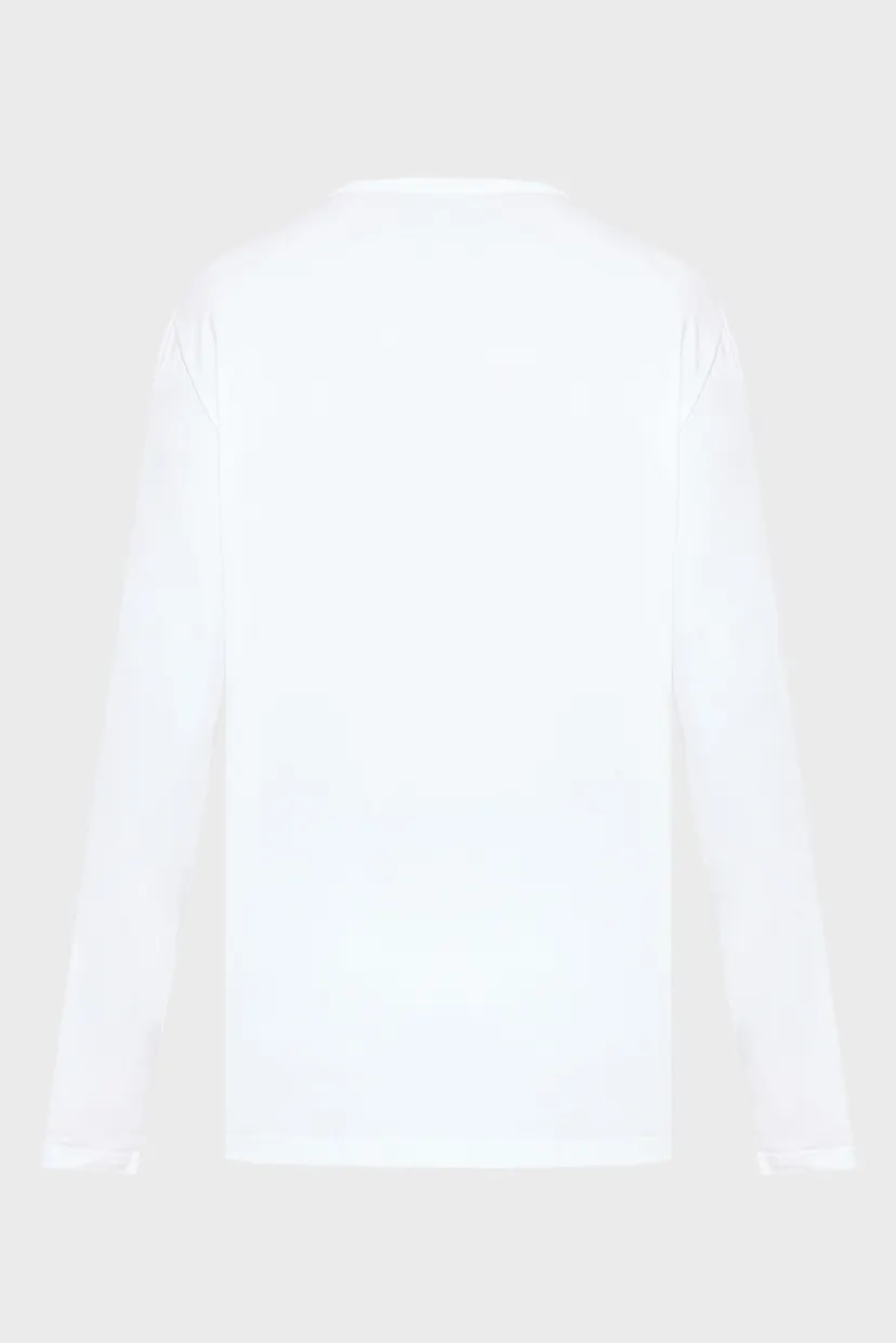 Чоловічий білий лонгслів CREW NECK 7