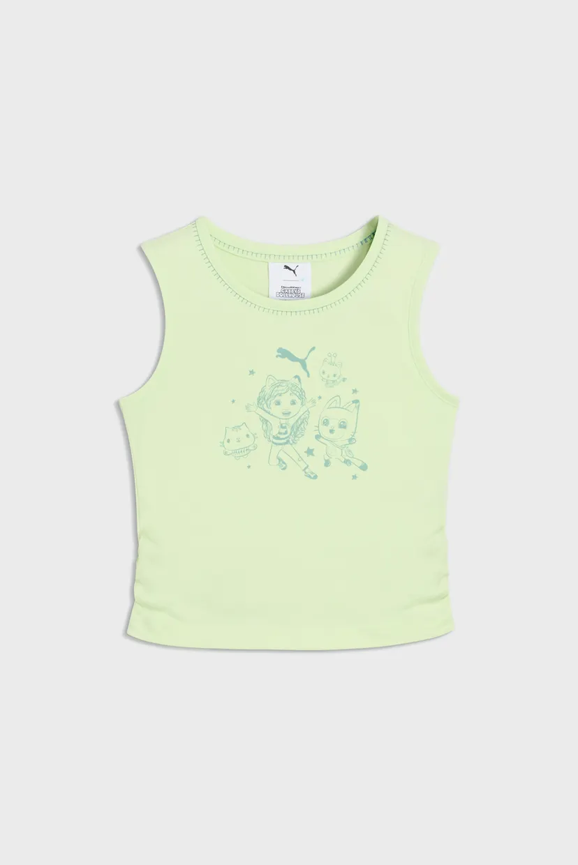 Дитяча салатова майка PUMA x GABBY'S DOLLHOUSE Slim Tank Top Kids 4