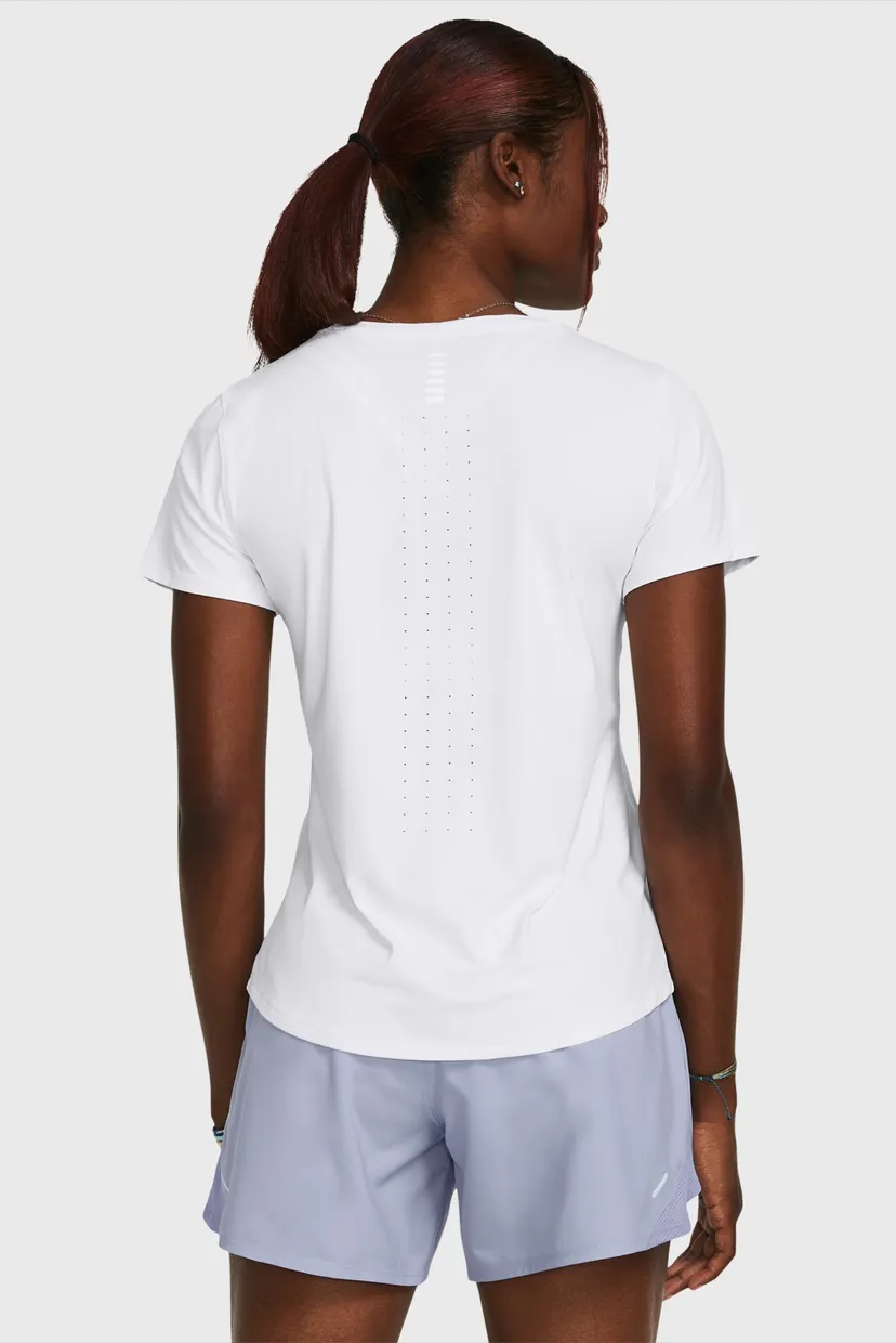 Жіноча біла футболка UA Launch Elite Shortsleeve 3