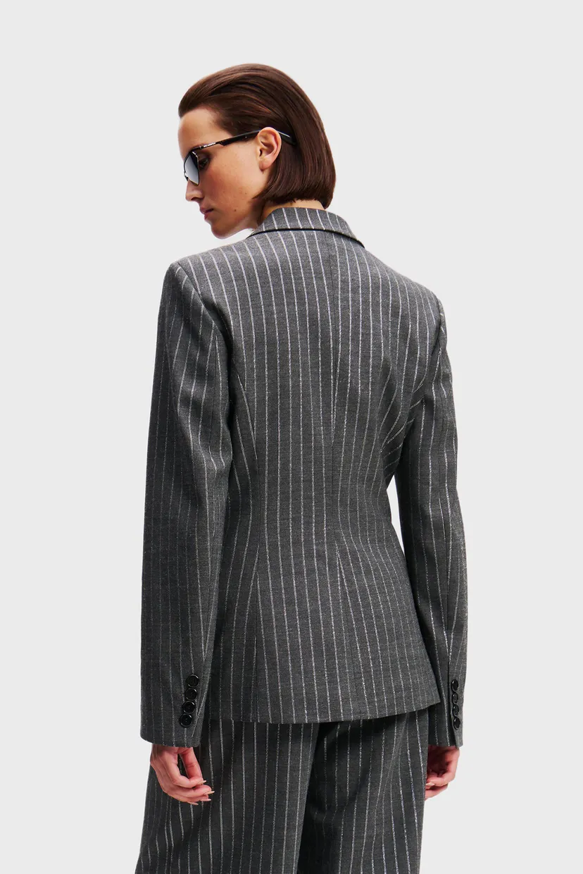 Женский серый жакет в полоску PINSTRIPE BLAZER 3