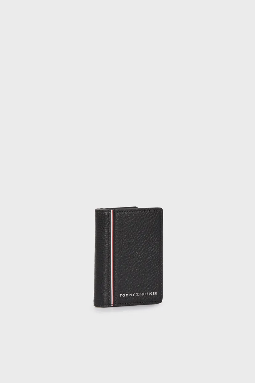 Чоловічий чорний шкіряний гаманець TH CORP BIFOLD 3