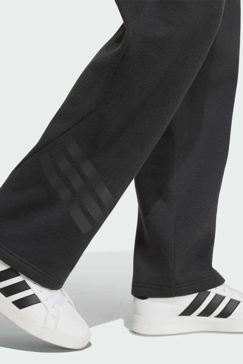 Детские черные спортивные брюки FUTURE ICONS 3 STRIPES WIDE LEG 7