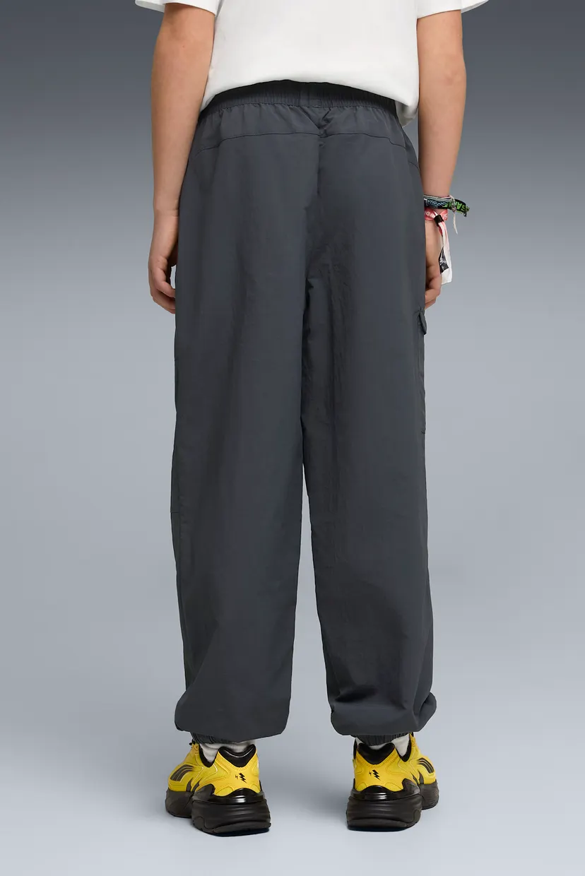 Детские темно-серые спортивные брюки PUMA x POKÉMON Relaxed Cargo Pants Youth 3