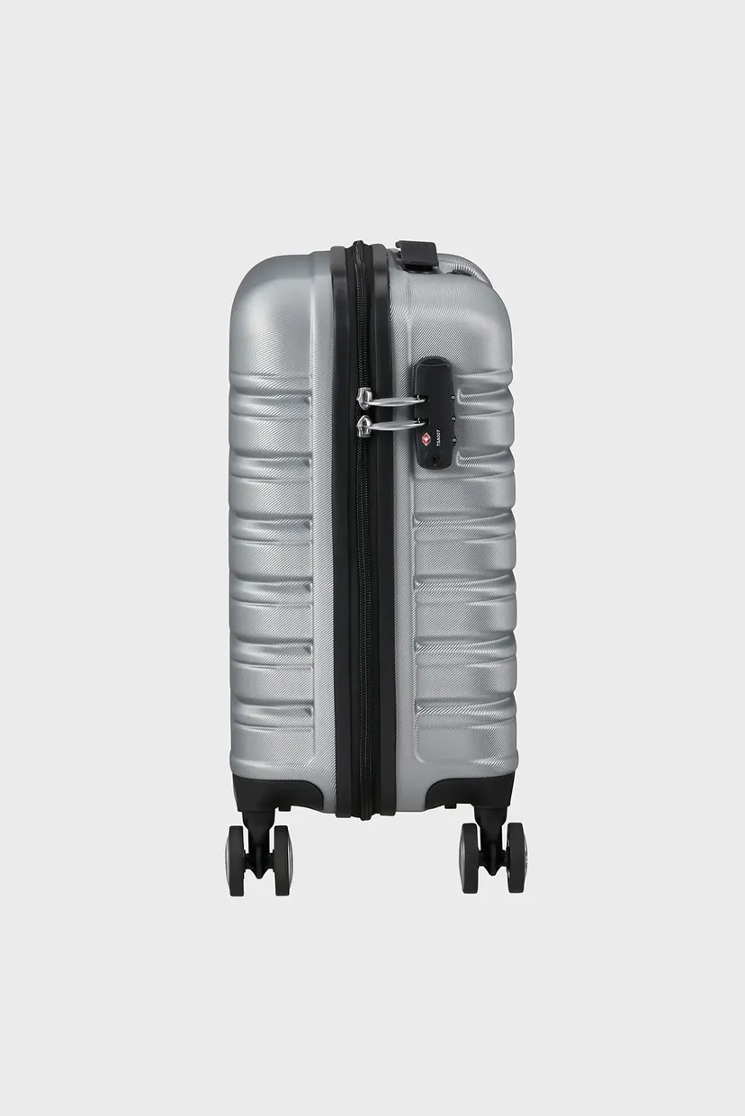 Сіра валіза 45 см FLASHLINE SKY SILVER 4