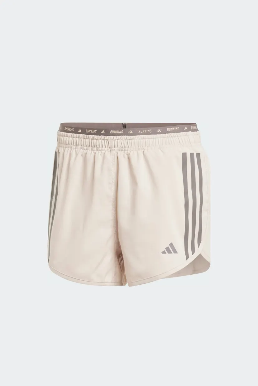 Жіночі бежеві шорти Own The Run 3-Stripes 7