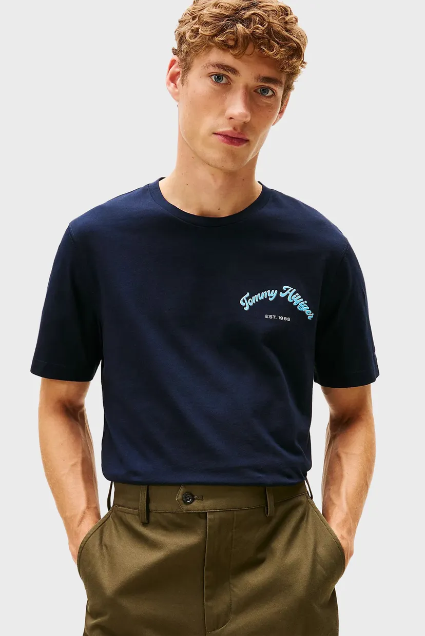 Мужская темно-синяя футболка GRAPHIC TEE 3