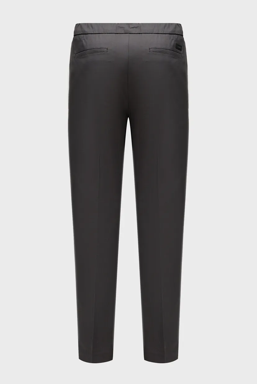 Мужские серые брюки COTTON STRETCH PLEATED 6