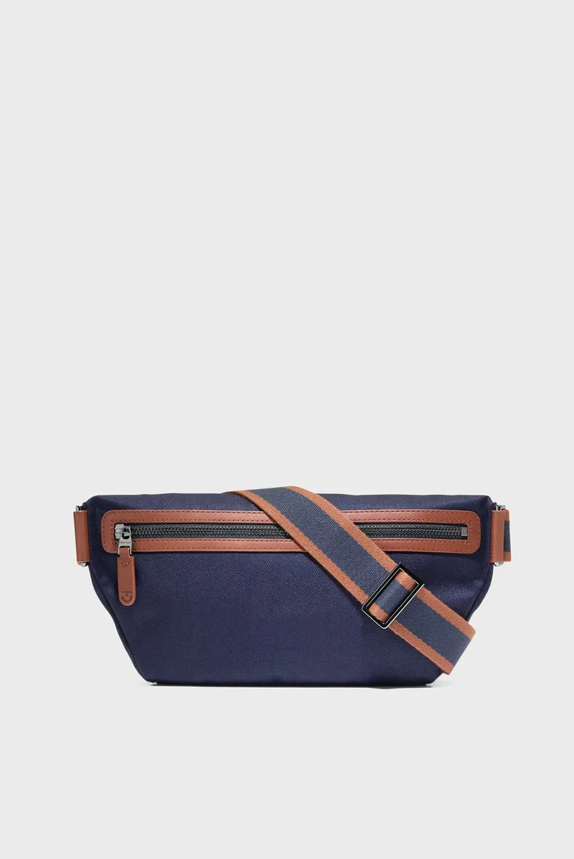 Чоловіча темно-синя поясна сумка Judson Brushed Twill Crossbody Bag 3