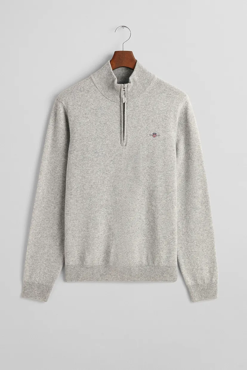 Мужская серая шерстяная кофта SUPERFINE LAMBSWOOL HALF ZIP 6