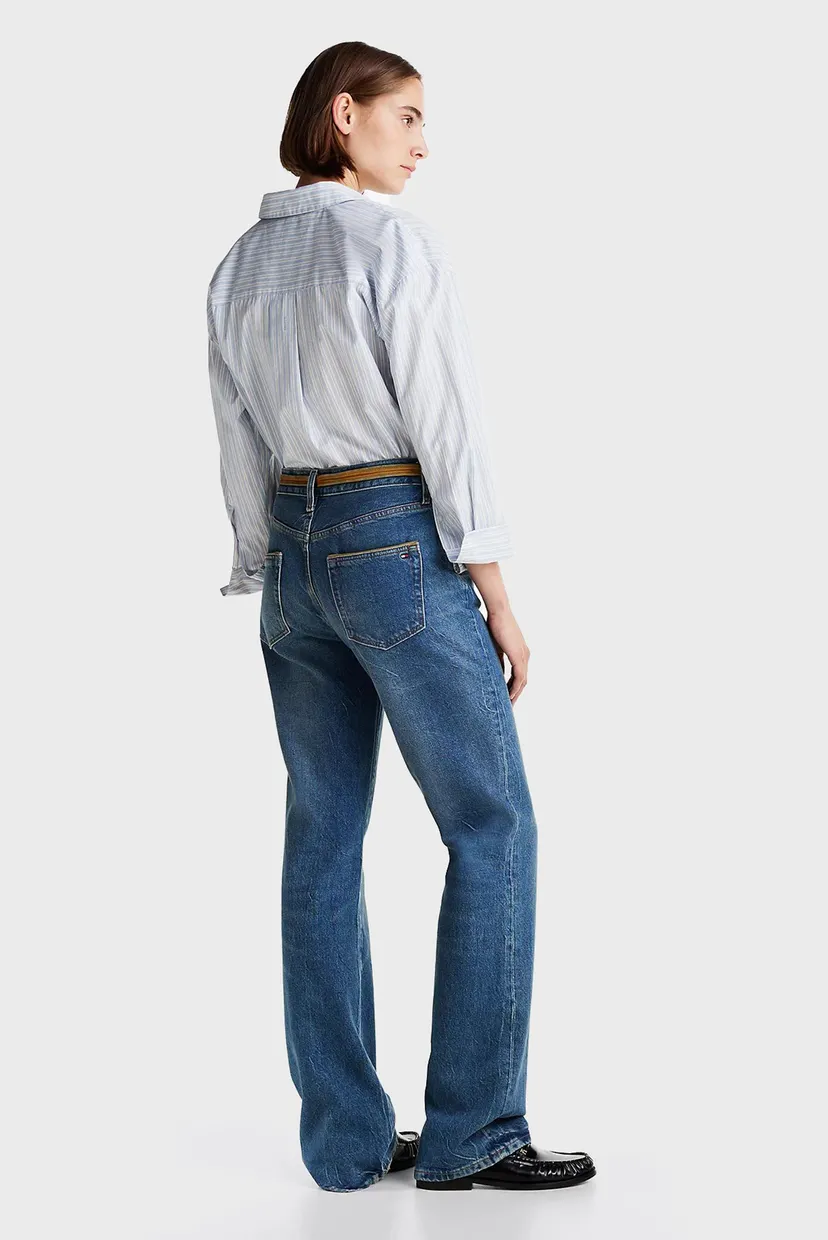 Жіночі сині джинси RELAXED BOOTCUT HW LEATHER BO 4