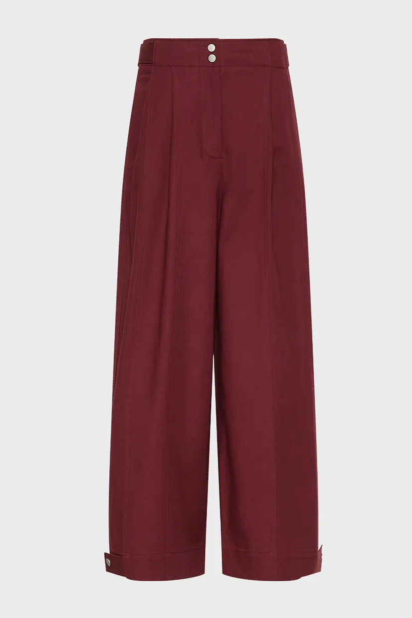 Женские бордовые брюки STRETCH 7