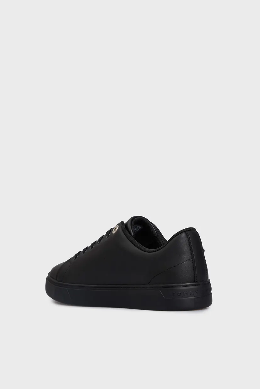 Женские черные кожаные сникерcы CASUAL LEATHER CUPSOLE 5