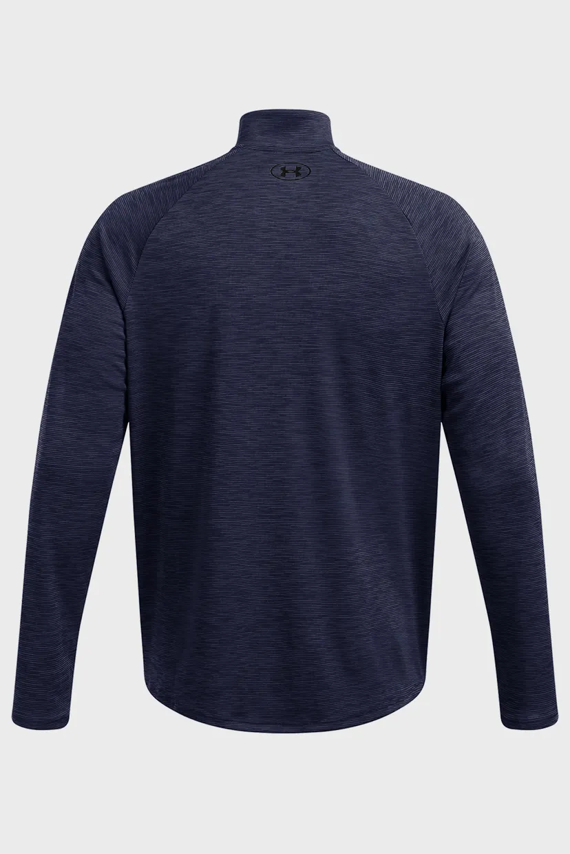Чоловічий темно-синій лонгслів UA Tech Textured 1/2 Zip 4