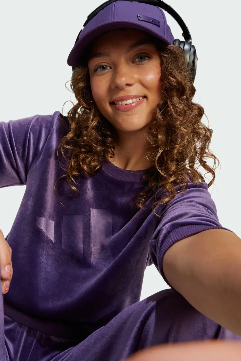 Детский фиолетовый свитшот Girl Holiday Glam Cropped Kids 4