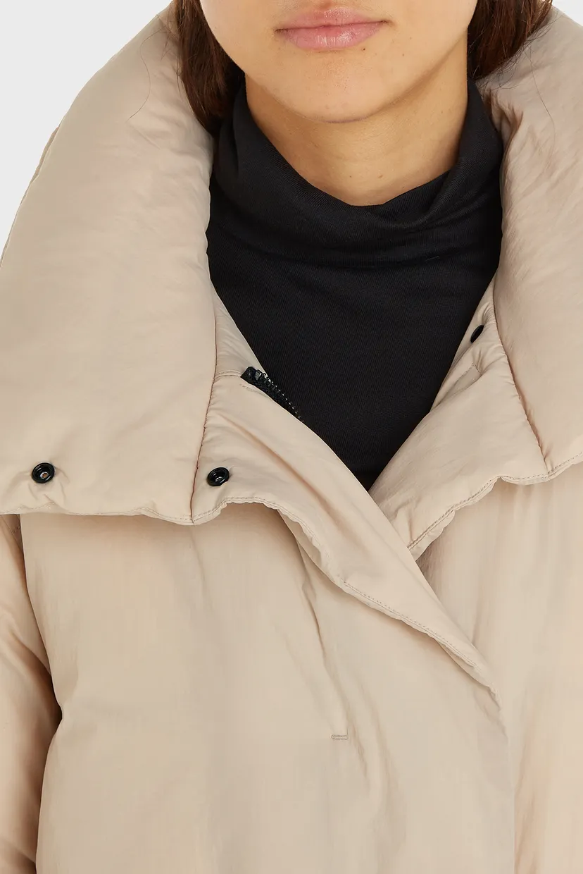 Жіночий бежевий пуховик CRINKLE NYLON DOWN WRAP 4