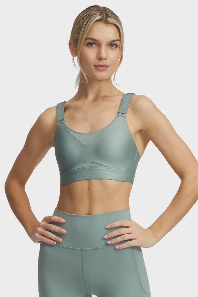 Женский мятный топ UA Infinity High 2.0 Bra 5