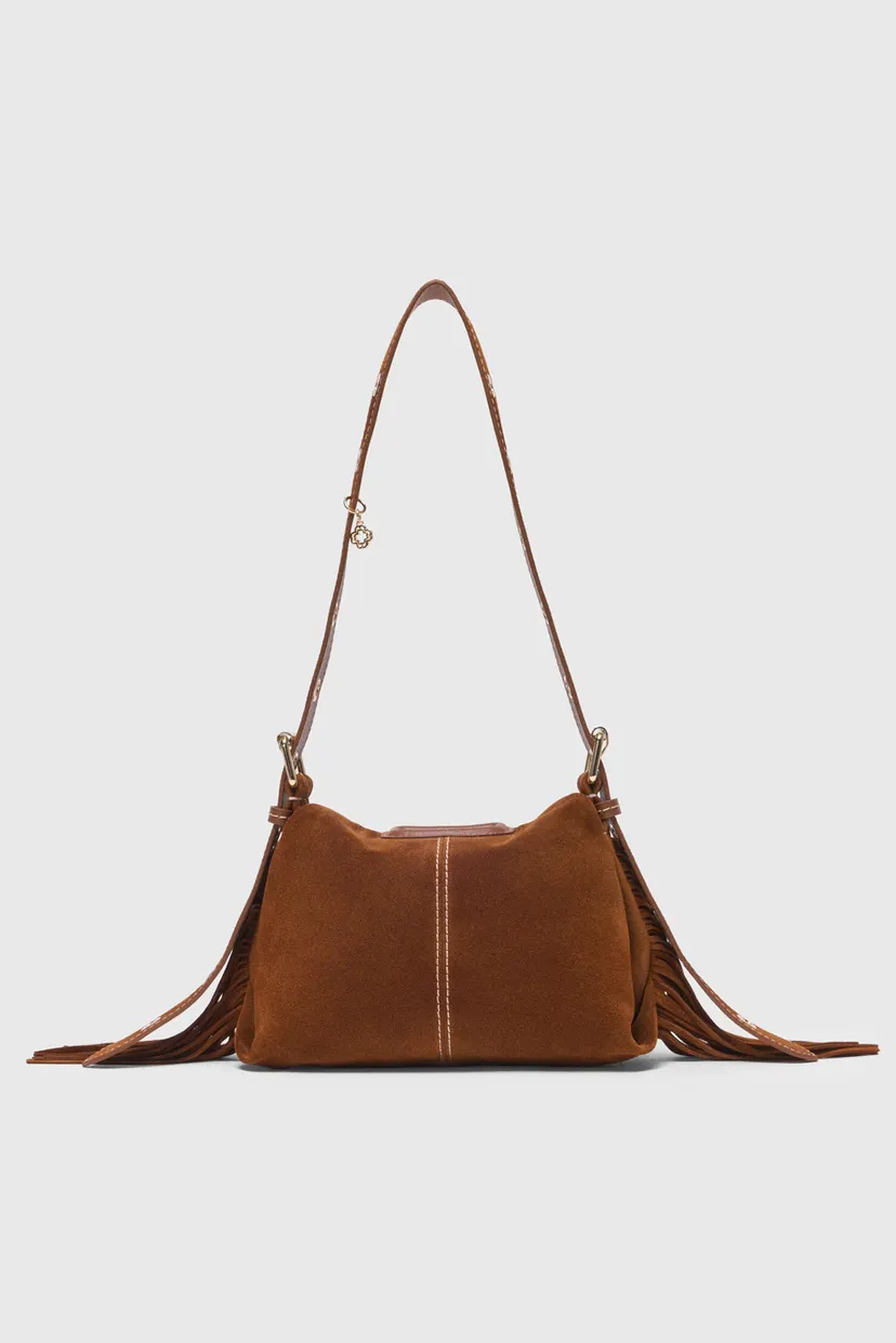 Жіноча руда замшева сумка Miss M MAJE MFASA01340_BROWN — MD-Fashion