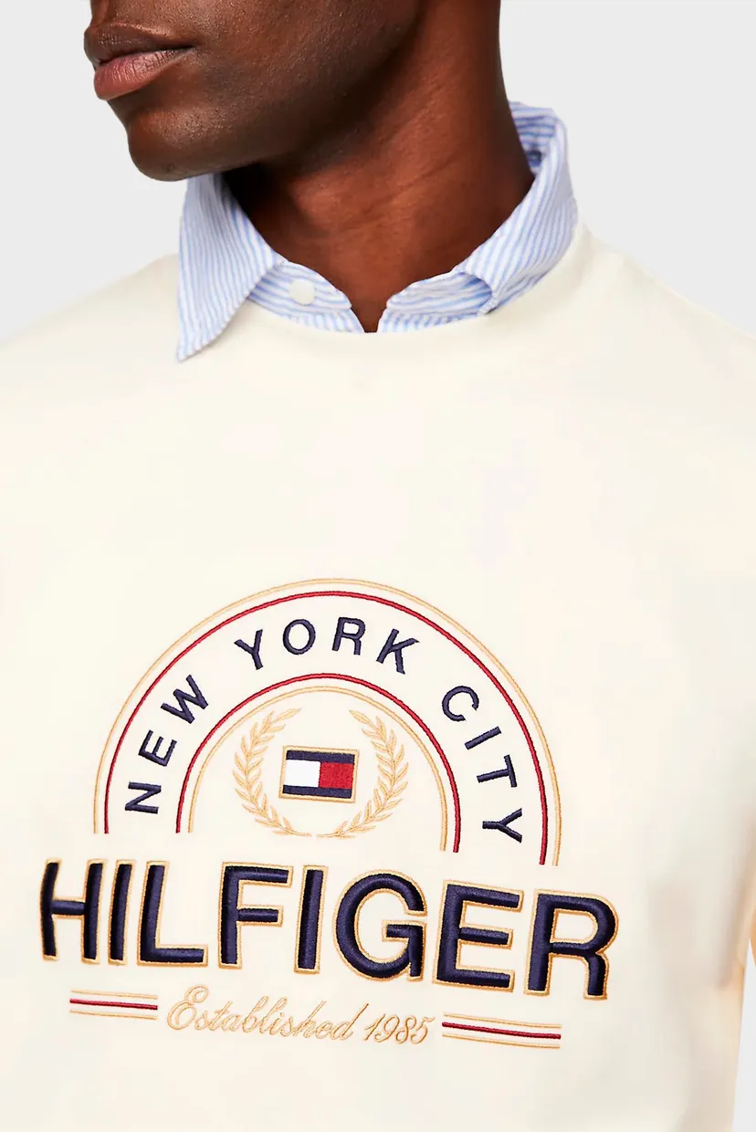Чоловічий білий світшот ICON HILFIGER 4