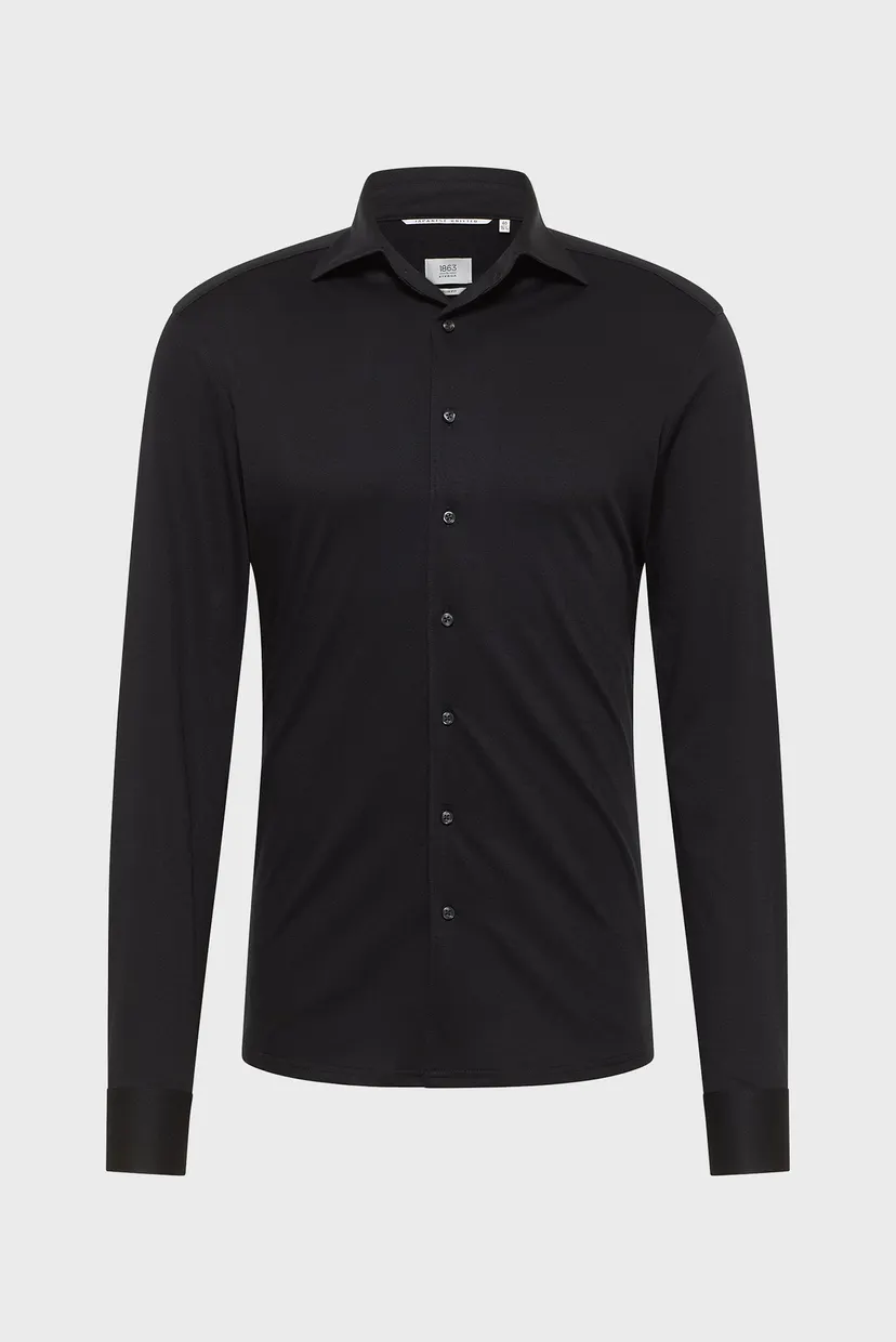 Чоловіча чорна сорочка SLIM FIT 5