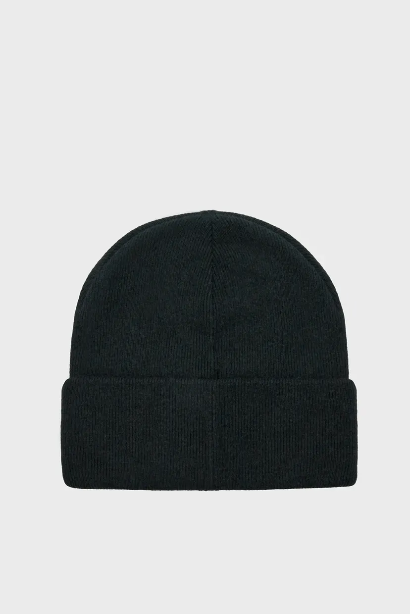 Чоловіча зелена вовняна шапка MONOLOGO PATCH NON-RIB BEANIE 3