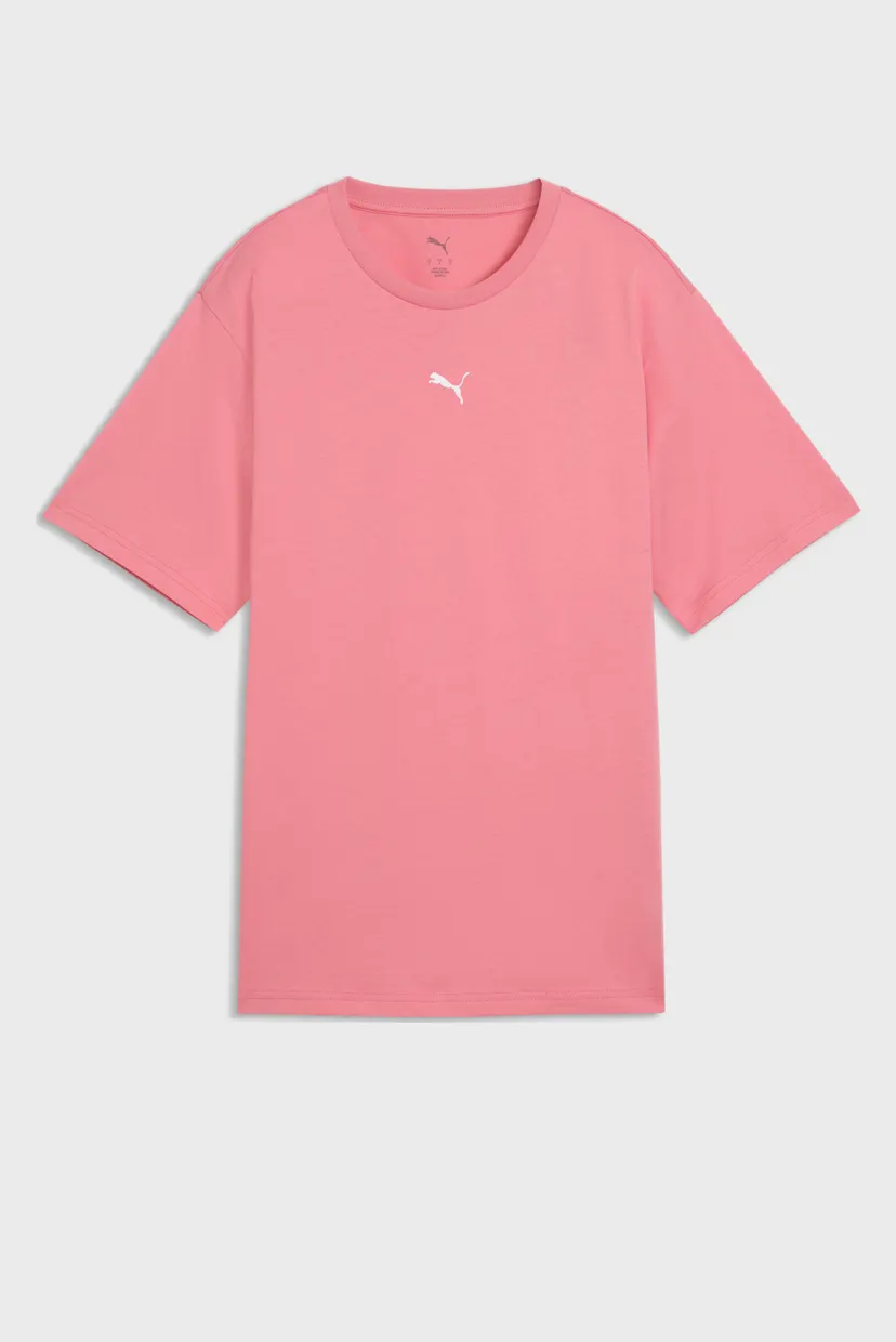 Женская розовая футболка ESS Relaxed Tee Women 4