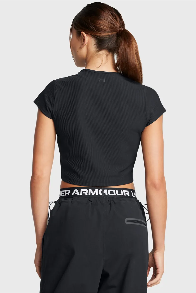 Жіноча чорна футболка Meridian Rib Baby Tee 3