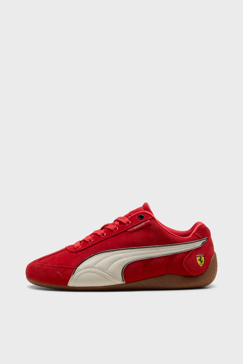 Красные замшевые кроссовки Scuderia Ferrari Speedcat Sneakers Unisex 3