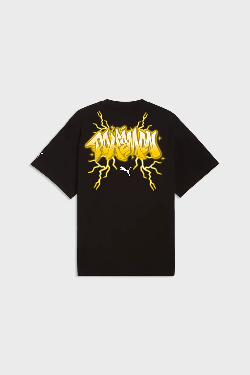 Мужская черная футболка PUMA x POKÉMON Pikachu Oversized Tee Men 5