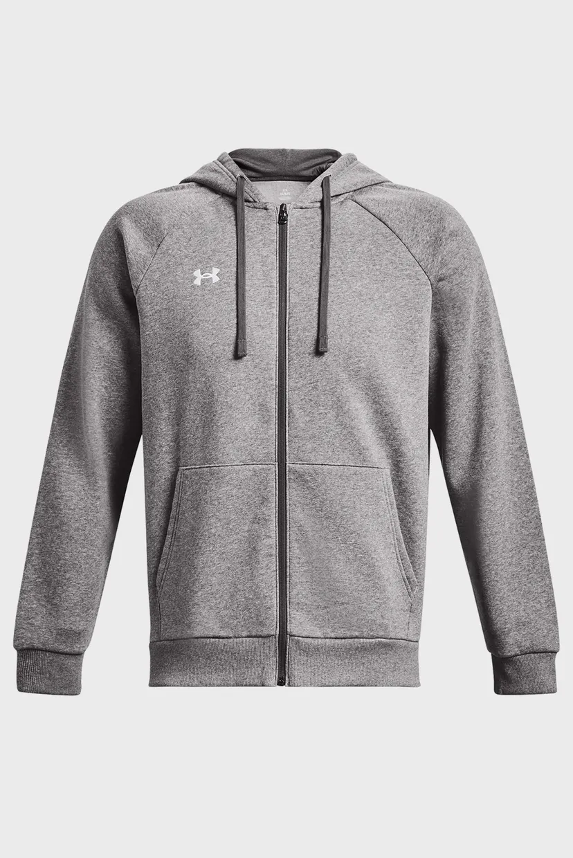 Мужское серое худи UA Rival Fleece FZ Hoodie 4