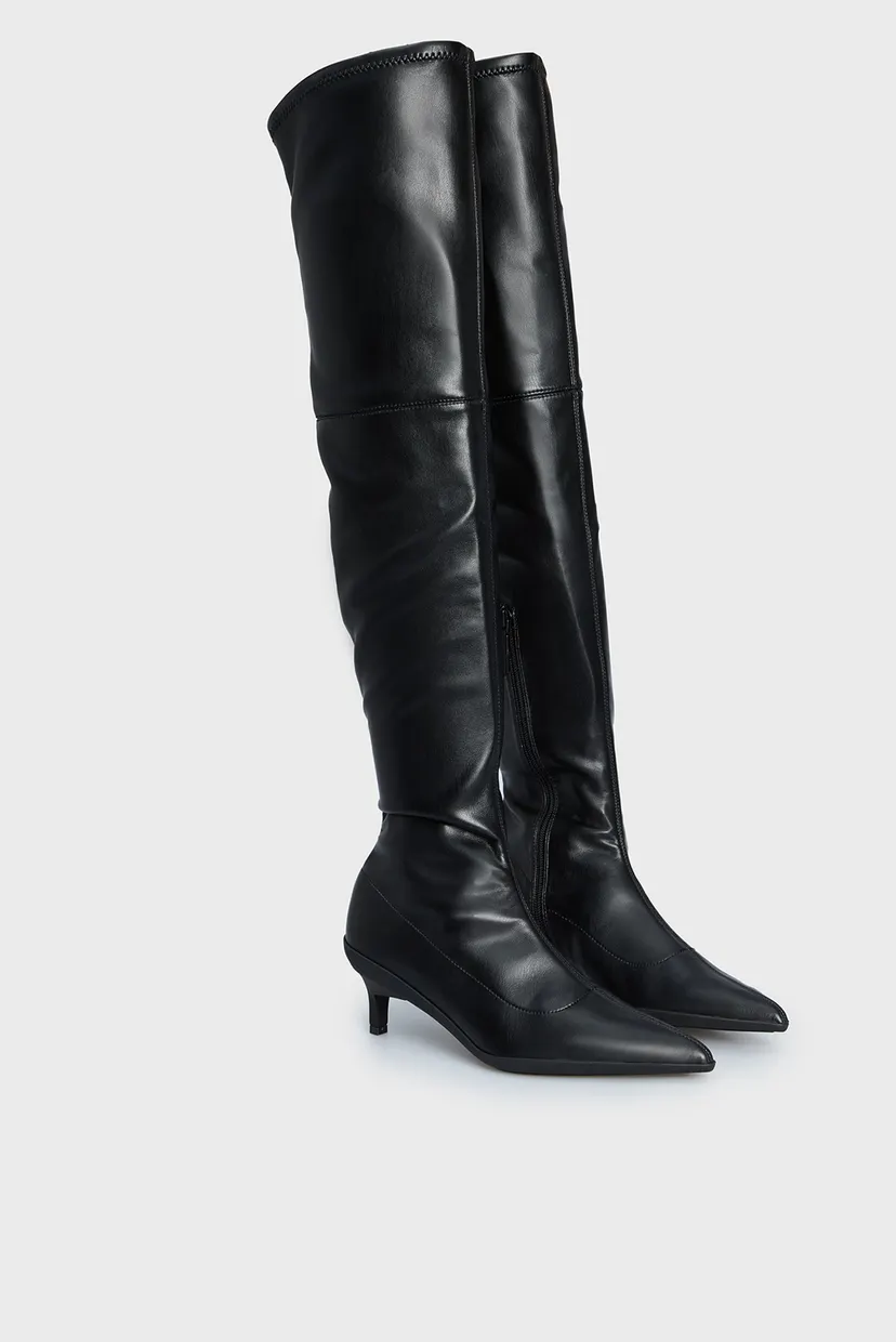 Жіночі чорні ботфорти WRAP STIL OTK BOOT 50 - PEARL 3