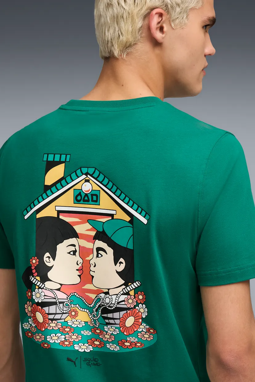 Чоловіча зелена футболка PUMA x SQUID GAME Tee Men 5