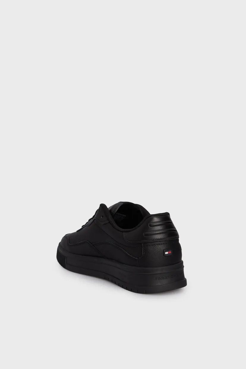 Мужские черные кожаные сникерсы SUPERCUP LEATHER STRIPES 5