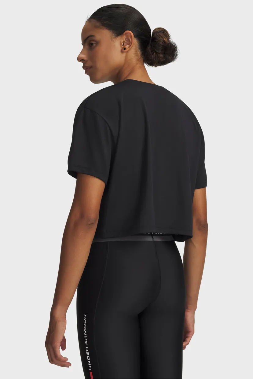 Жіноча чорна футболка Tech Branded Crop SS 3