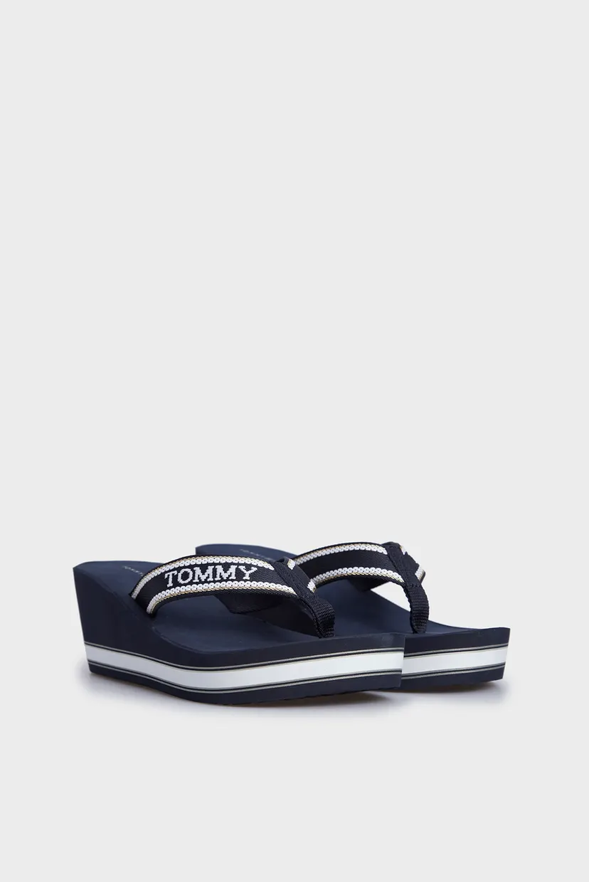 Жіночі темно-сині в'єтнамки HILFIGER WEDGE BEACH SANDAL 3