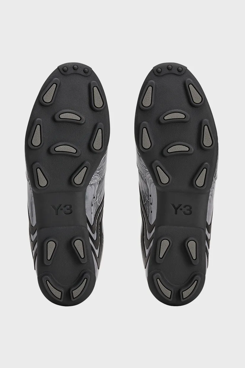 Сірі шкіряні кросівки Y-3 F50 BEAST 3