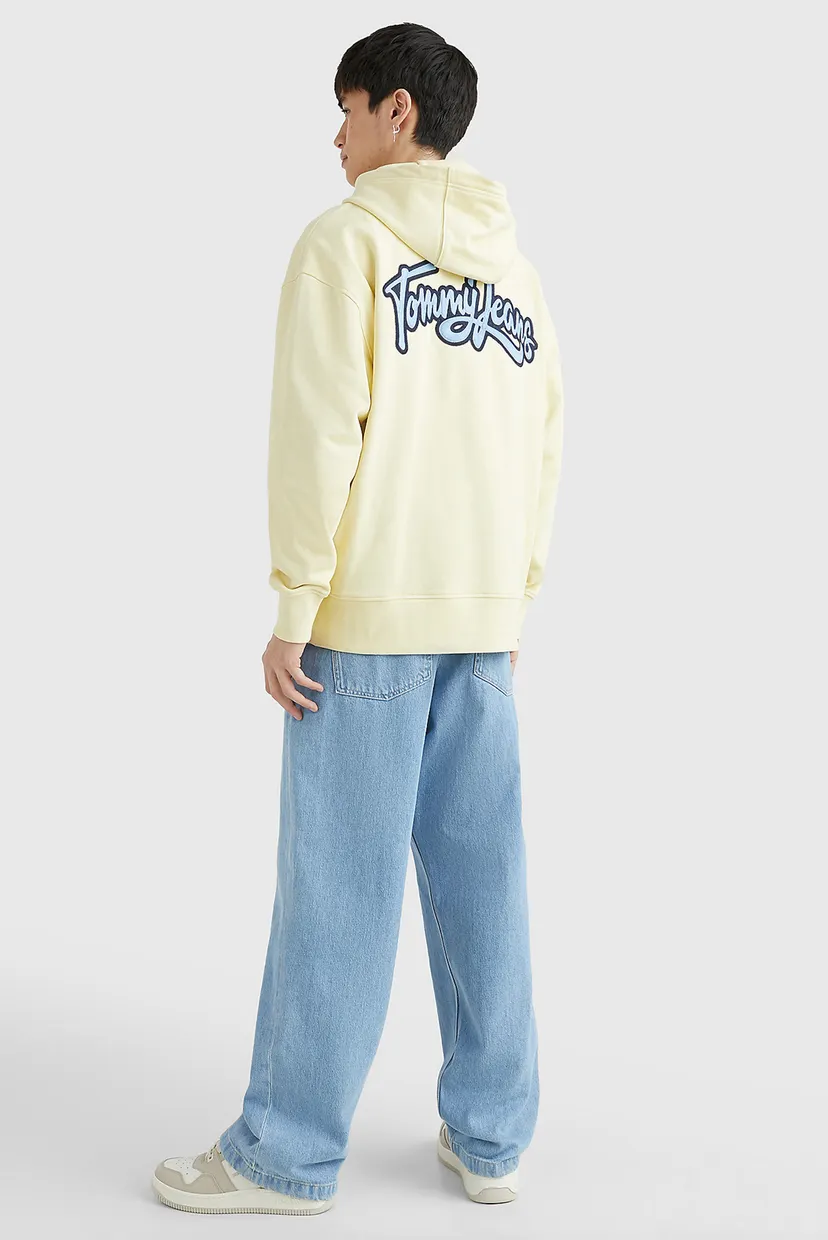 Чоловіче жовте худі TJM RLX COLLEGE POP TEXT HOODIE 3