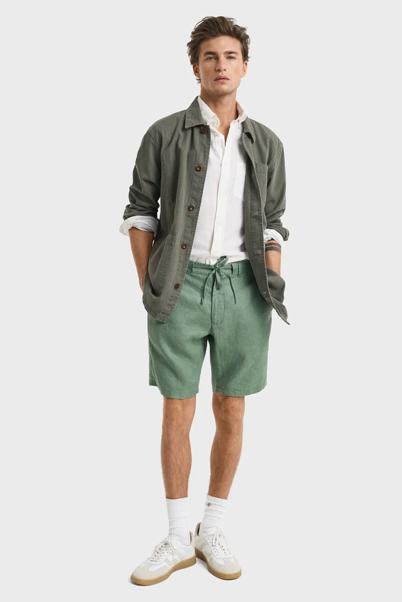 Чоловічі зелені лляні шорти RELAXED LINEN DS SHORTS 3