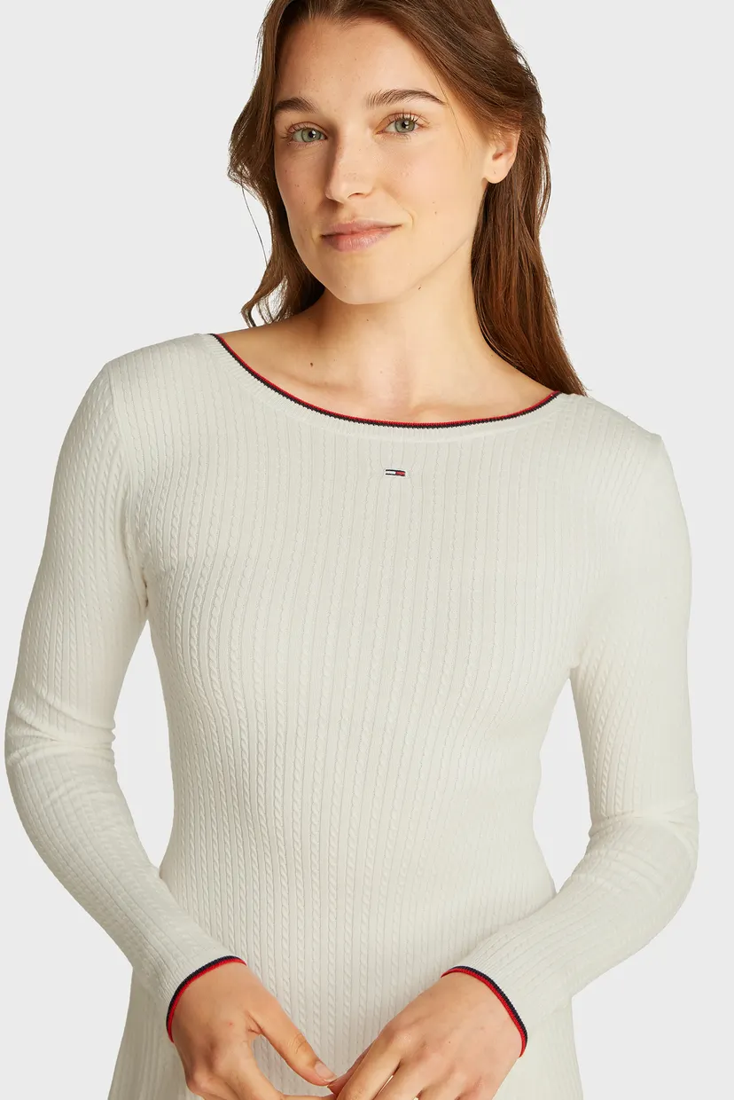 Жіноча біла сукня TJW F&F CABLE SWEATER DRESS 3
