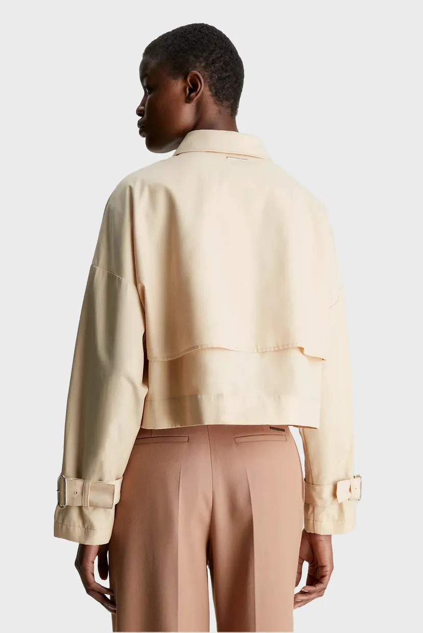 Жіноча бежева вітровка TECHNICAL COTTON TRENCH JACKET 3