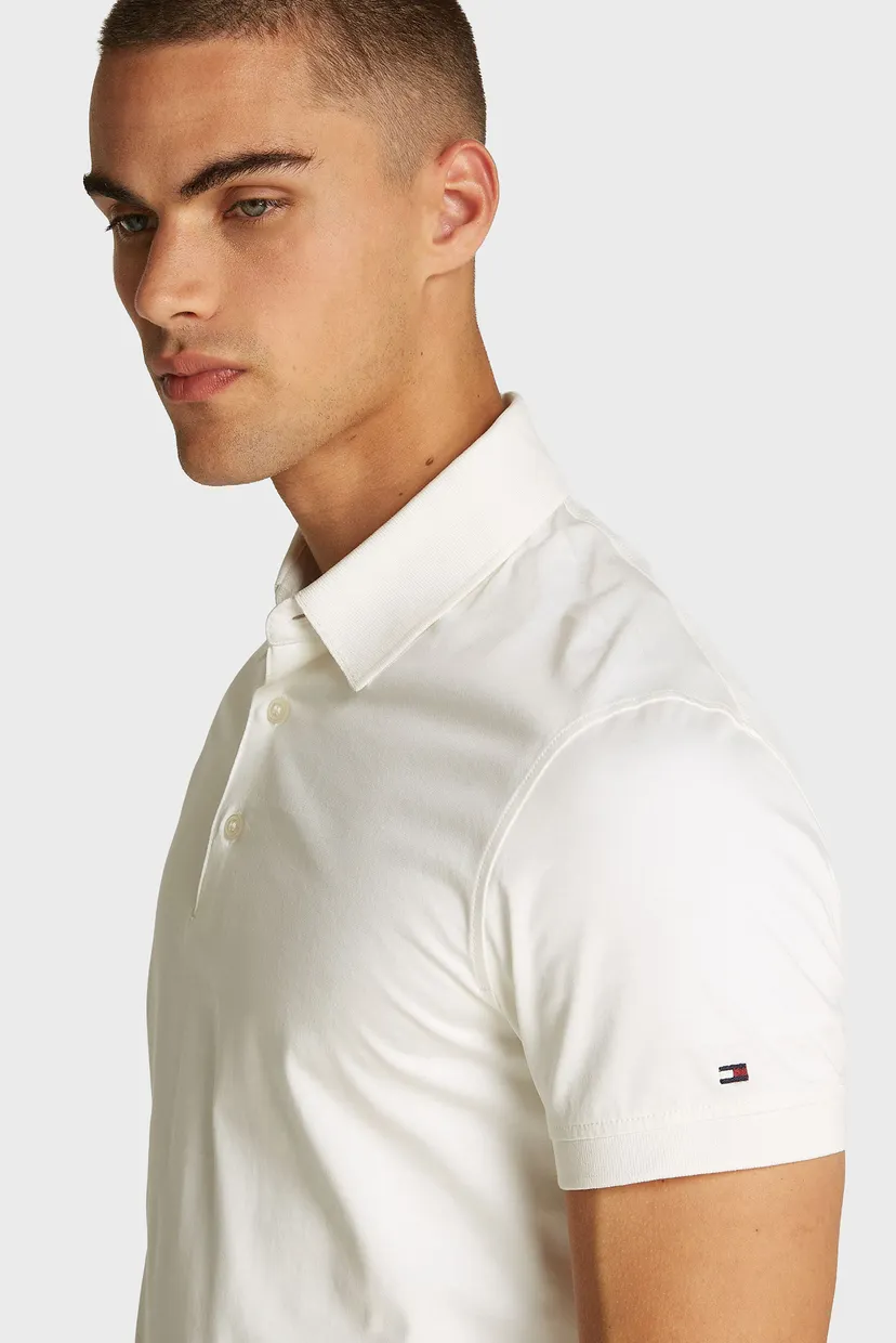Мужское белое поло DC MERCERIZED SLIM POLO 4