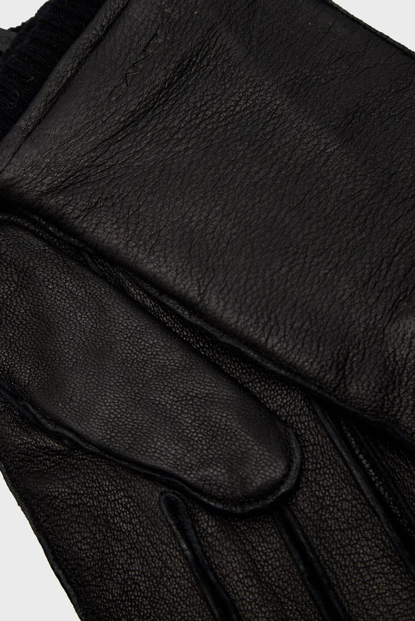 Чоловічі чорні шкіряні рукавички CASHMERE LINED LEATHER GLOVES 3