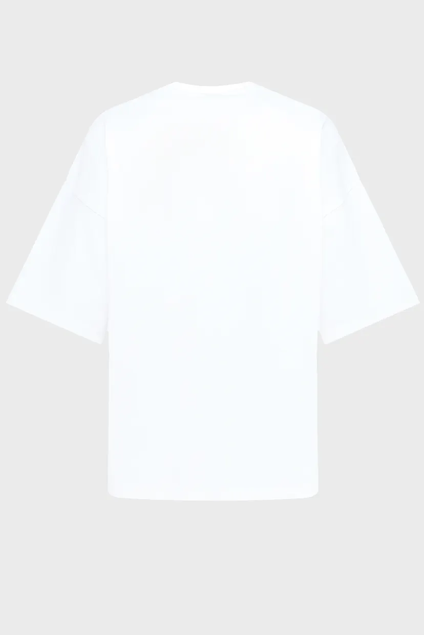 Мужская белая футболка Heavy oversized 7