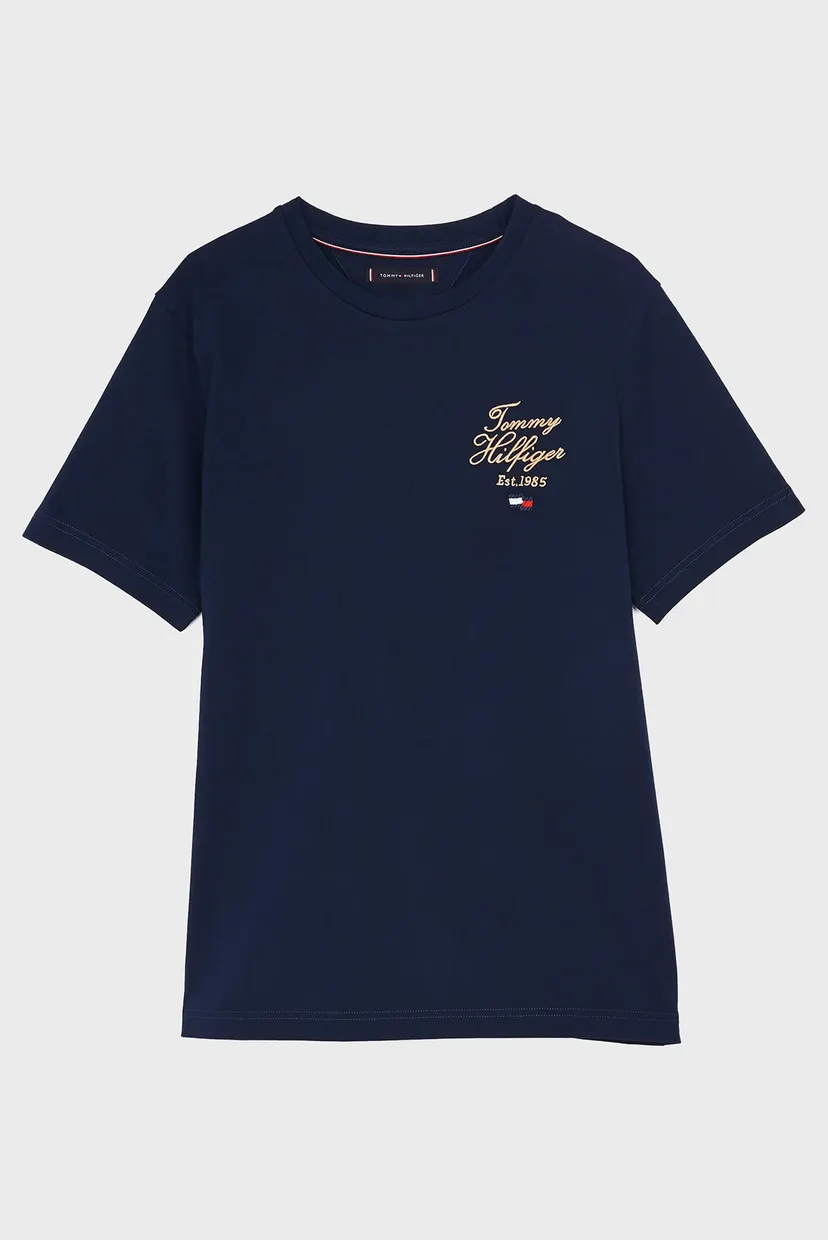 Чоловіча темно-синя футболка SCRIPT HILFIGER STACK TEE 5