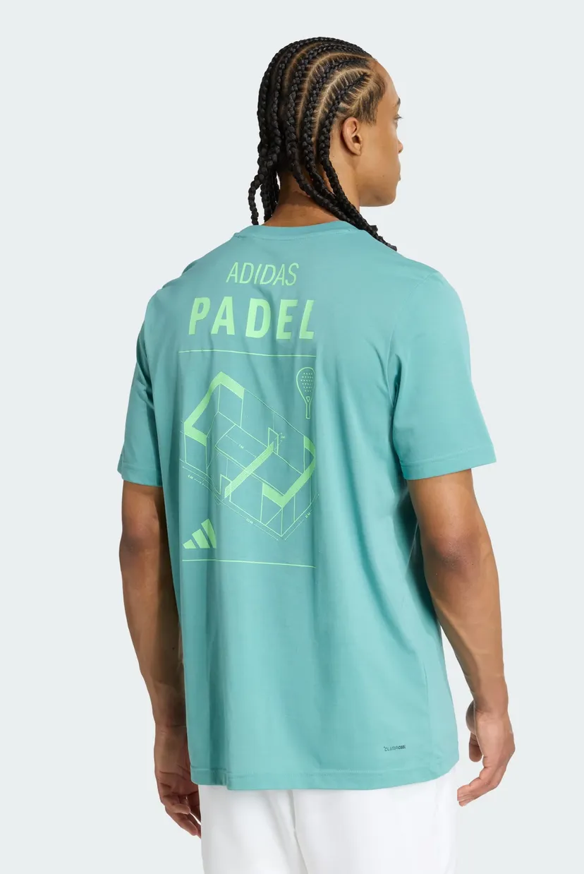 Чоловіча бірюзова футболка Padel Category Graphic adidas JV8502