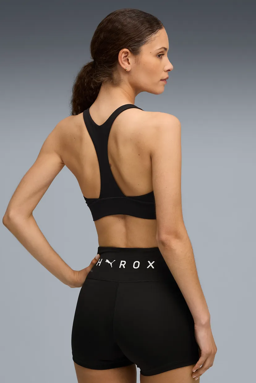Женский черный топ PUMA x HYROX SHAPELUXE High Neck Bra Women 3