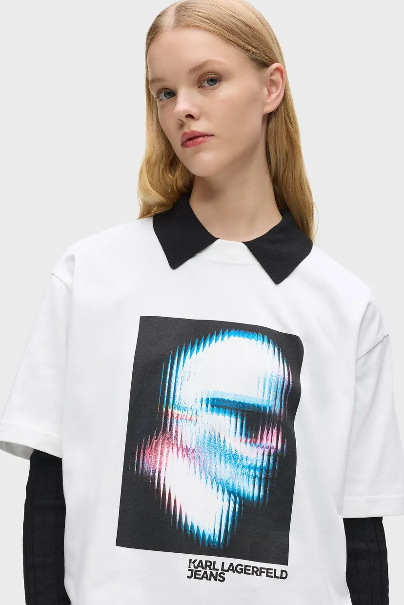 Женская белая футболка KARL TEE 4